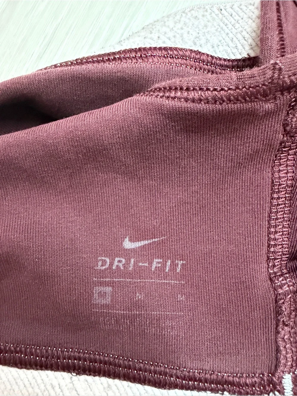 Nike Women's Maroon Sports Bra with Logo Band